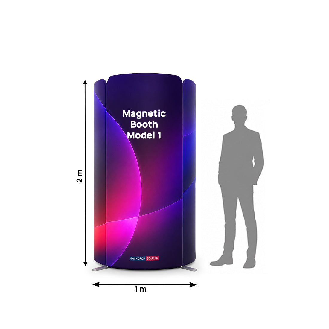 Magnetic Fabric Booth Display - Model 1 (2m x 2m)