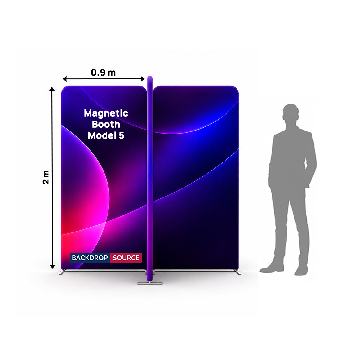 Magnetic Fabric Booth Display - Model 5 (2m x 2m)