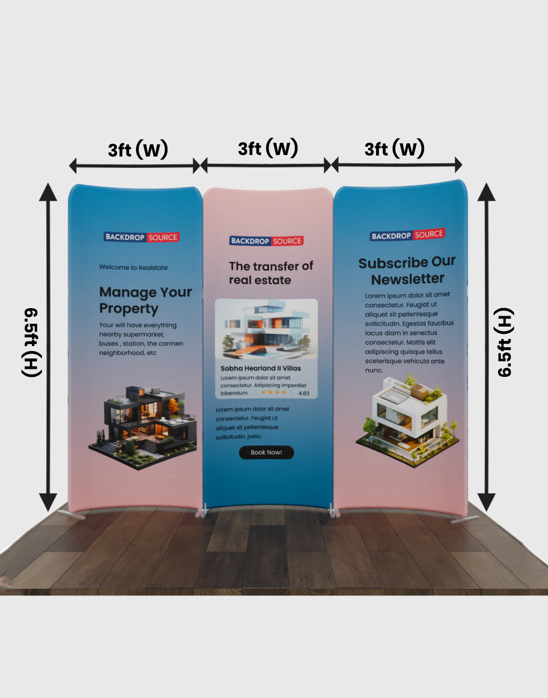 Magnetic Fabric Booth Display - Model 2 (2m x 2m)