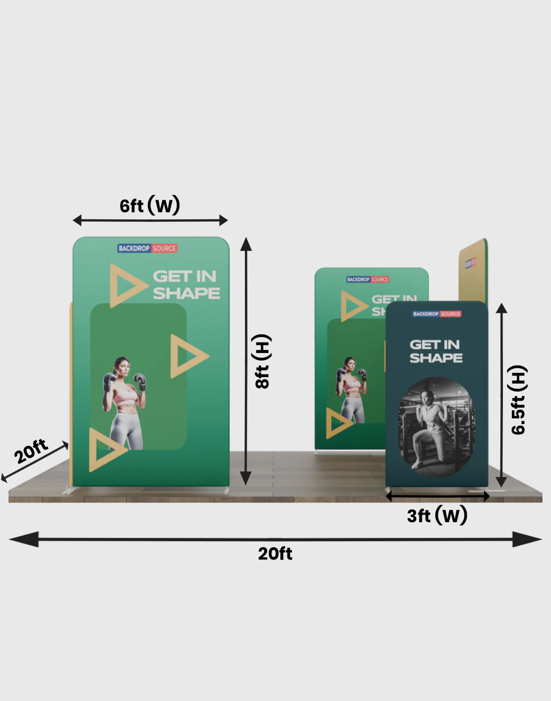 Magnetic Fabric Booth Display - Model 4 (6m x 6m)