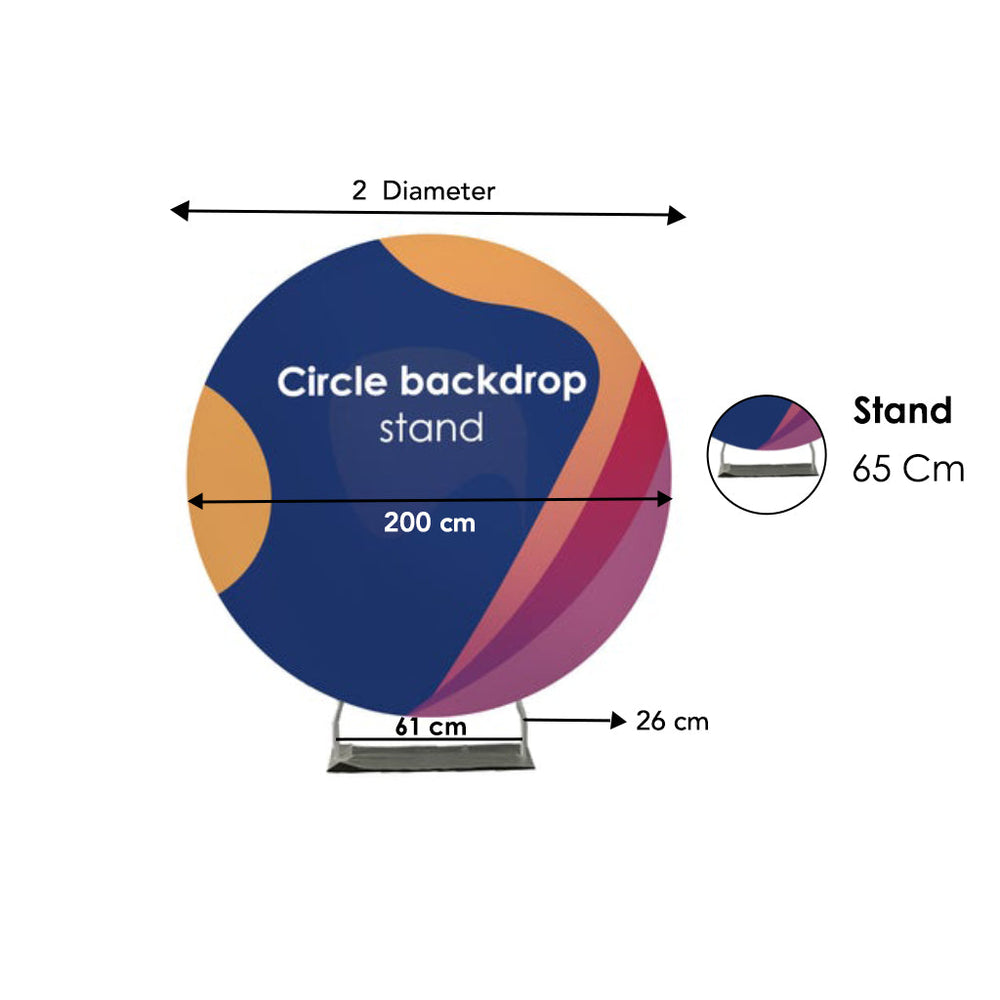 Circular Backdrop Stand ( Diameter 2007mm ) for Wedding & Birthday Parties Decorations