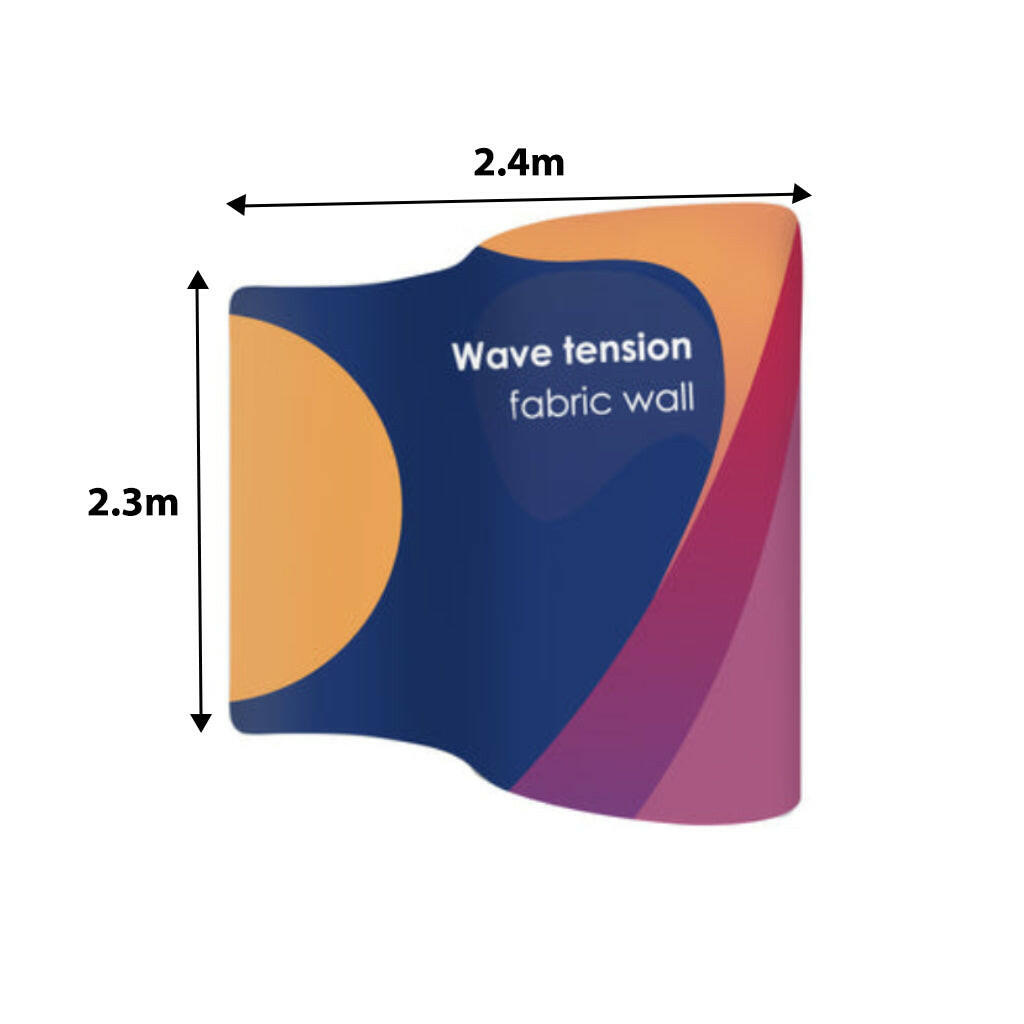 S Shape Wave Tension Fabric Media Wall.