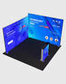 3m Backlit SEG L-Shape Booth Kit with Lightbox Counter