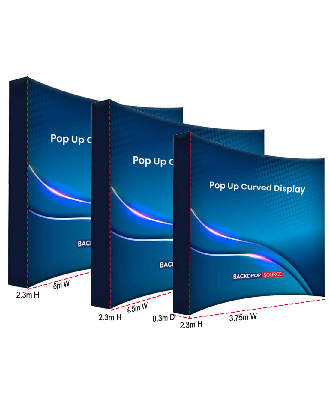 Pop Up Curved Velcro Media Wall