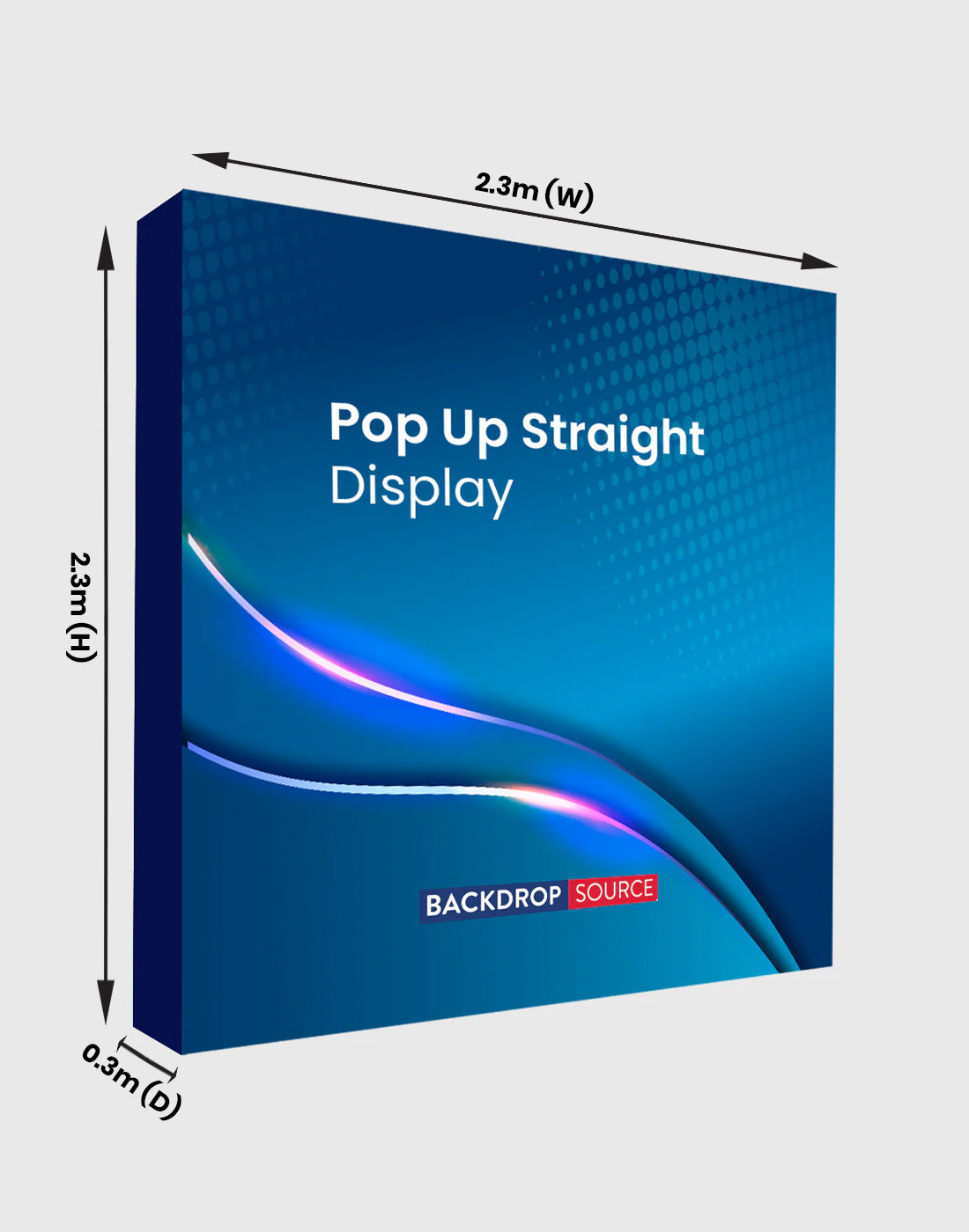Pop Up Straight Velcro Media Wall