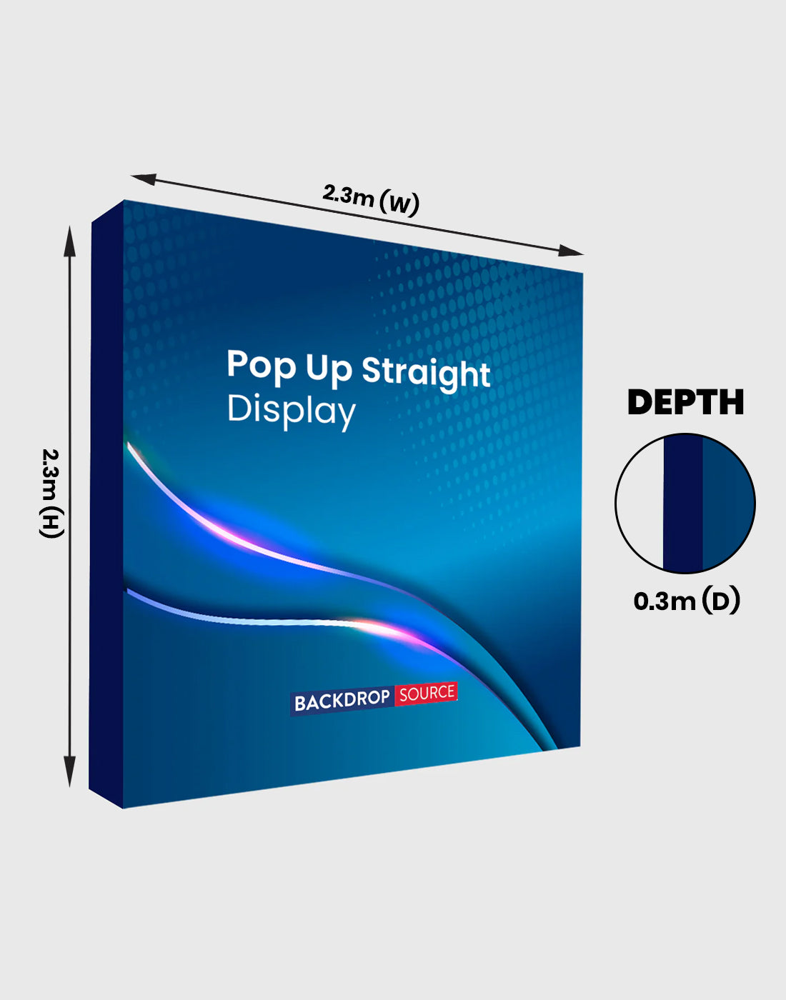 Pop Up Straight Velcro Media Wall
