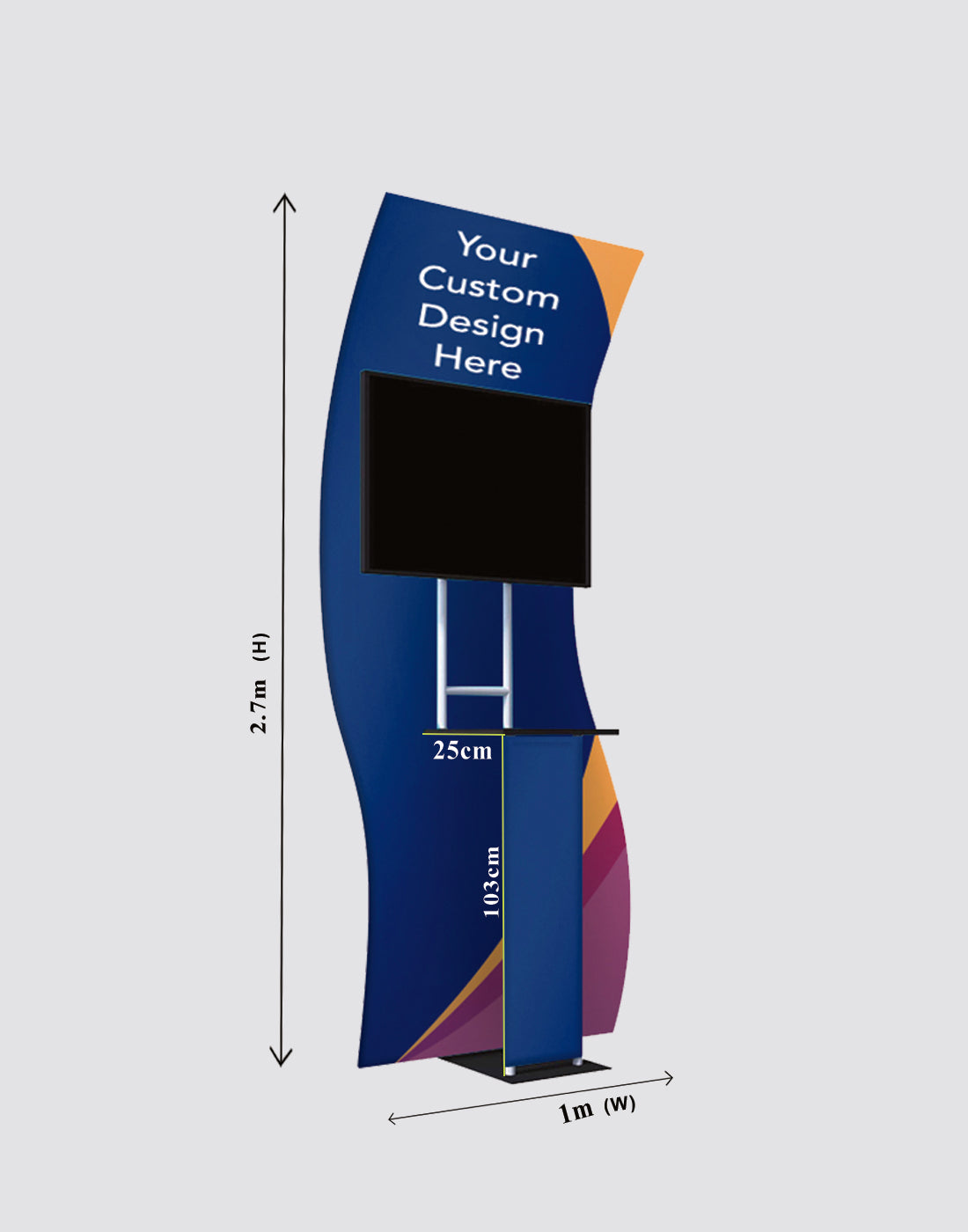 Custom Shape Display Portable Exhibit Display – S‑Shape | Trade Show Display UAE ...