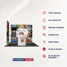 3x3m Booth Kit with Straight Wall, TV Shelf Tower & Banner