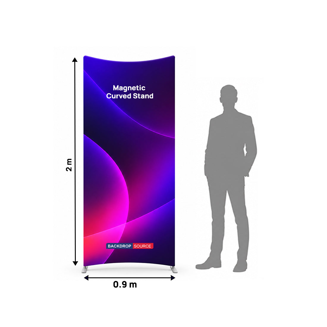 Portable Magnetic Curved Fabric Stand
