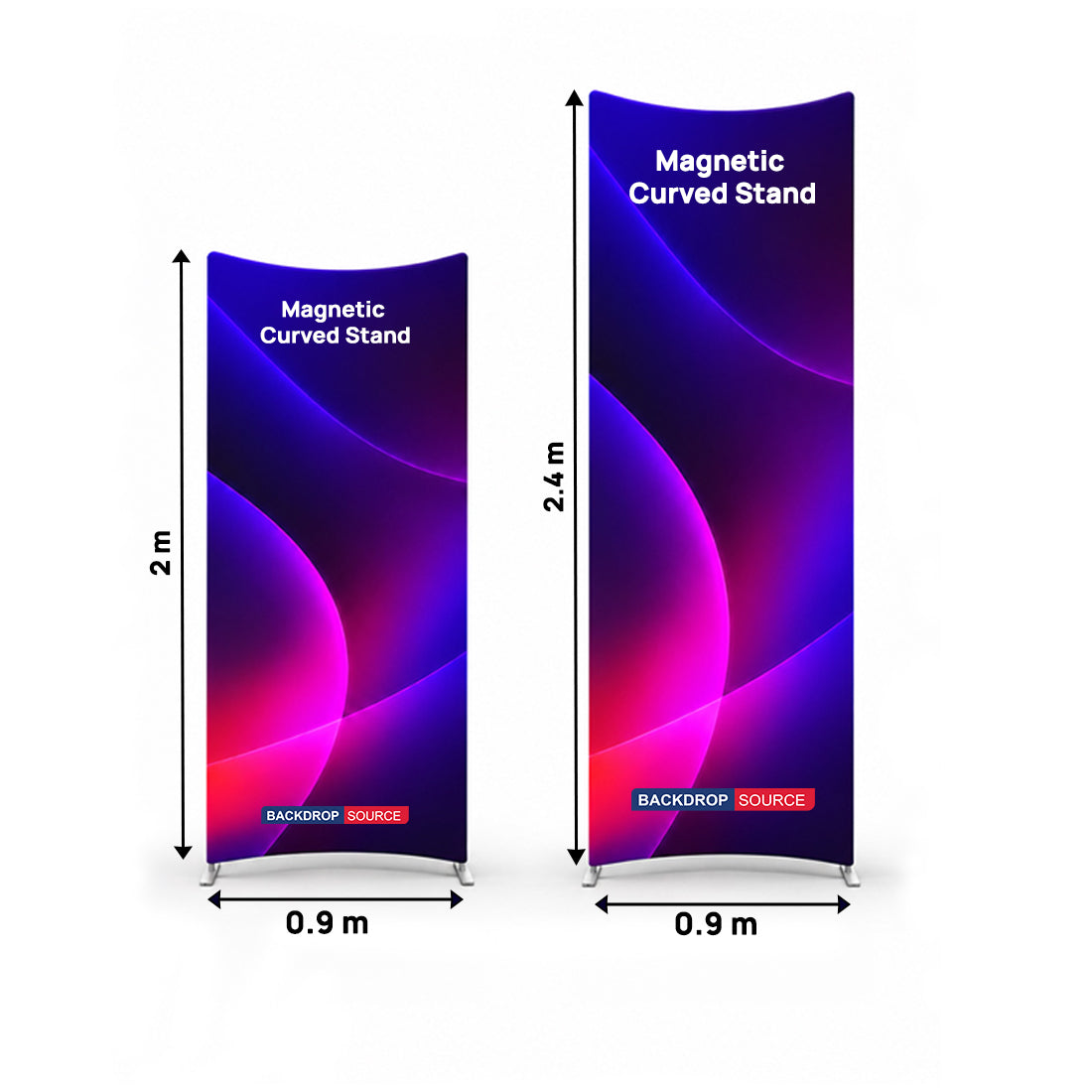 Portable Magnetic Curved Fabric Stand
