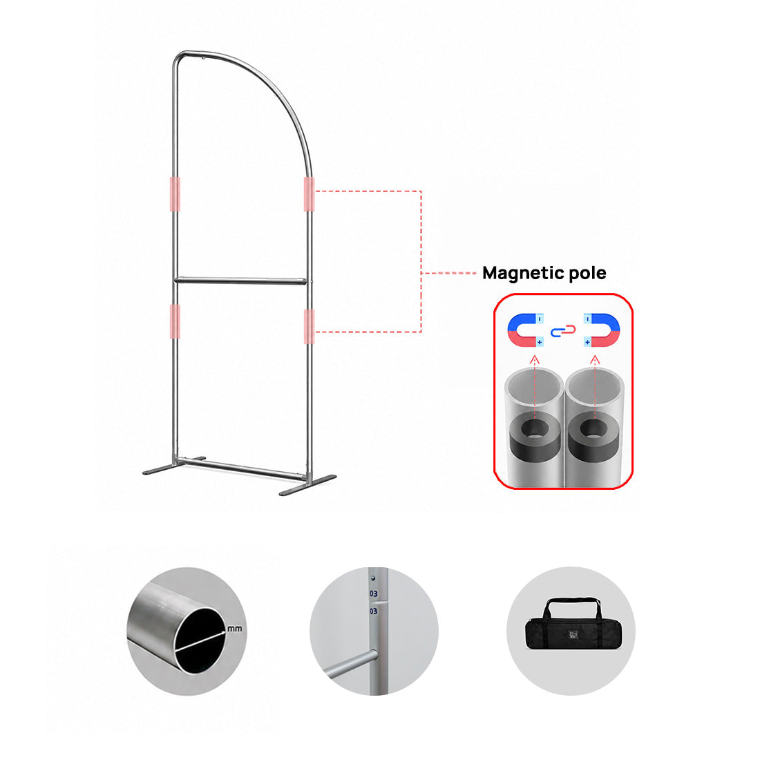 Portable Magnetic Inclined Fabric Stand