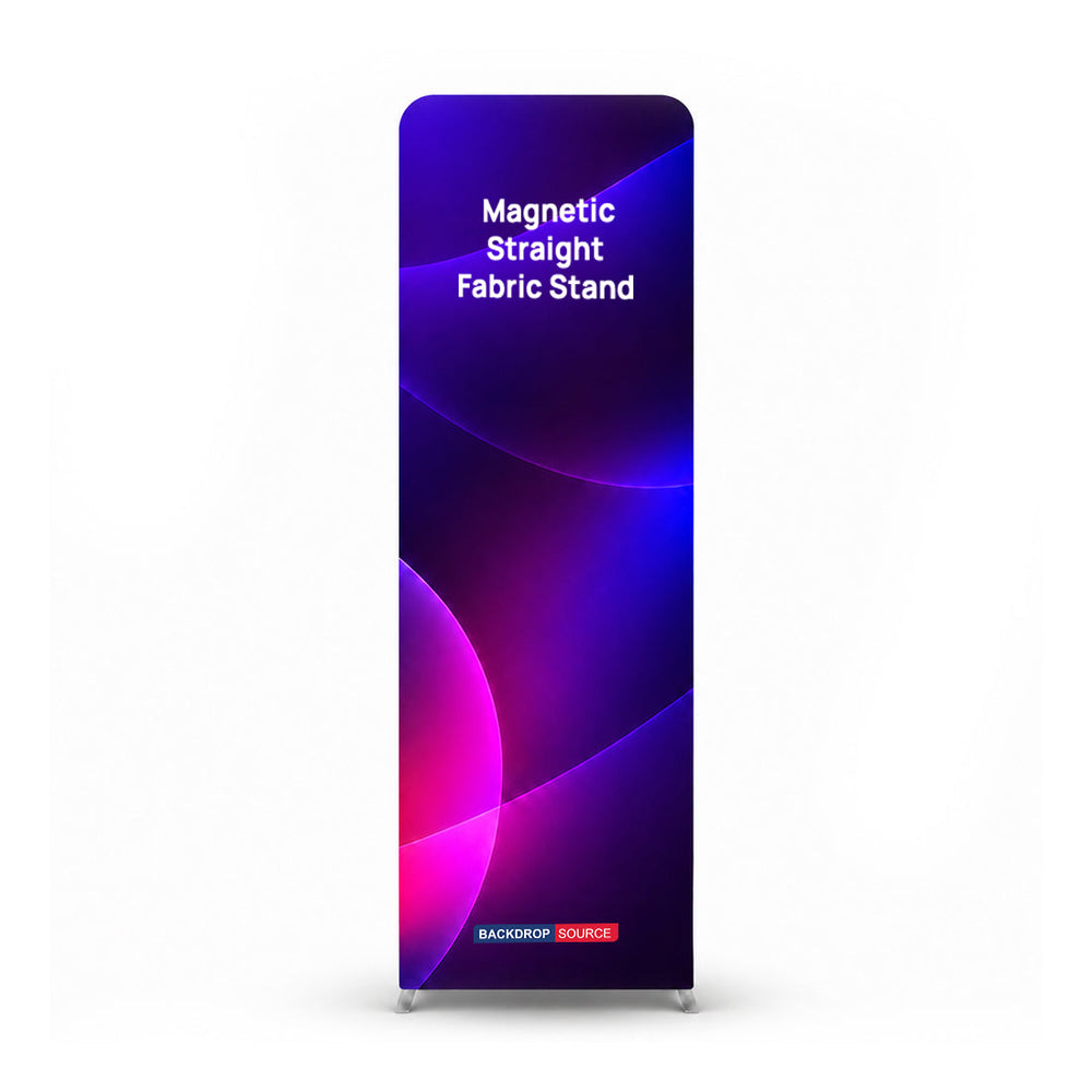 Magnetic Straight Fabric Banner Stand - included in Magnetic Fabric Banner Stand & L-Shaped Display Exhibition Kit