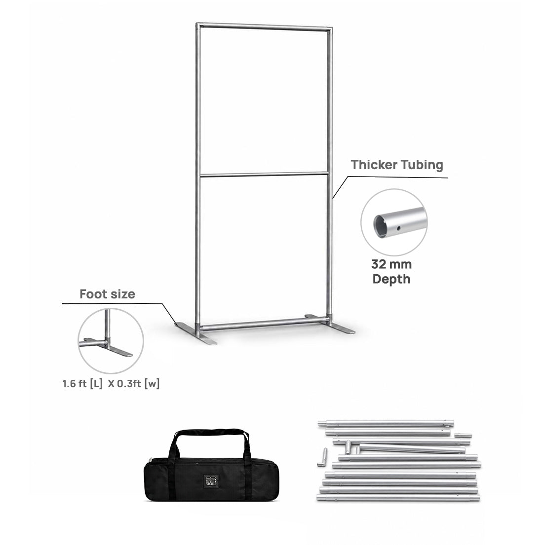 Portable Straight-Corner Exhibit Display