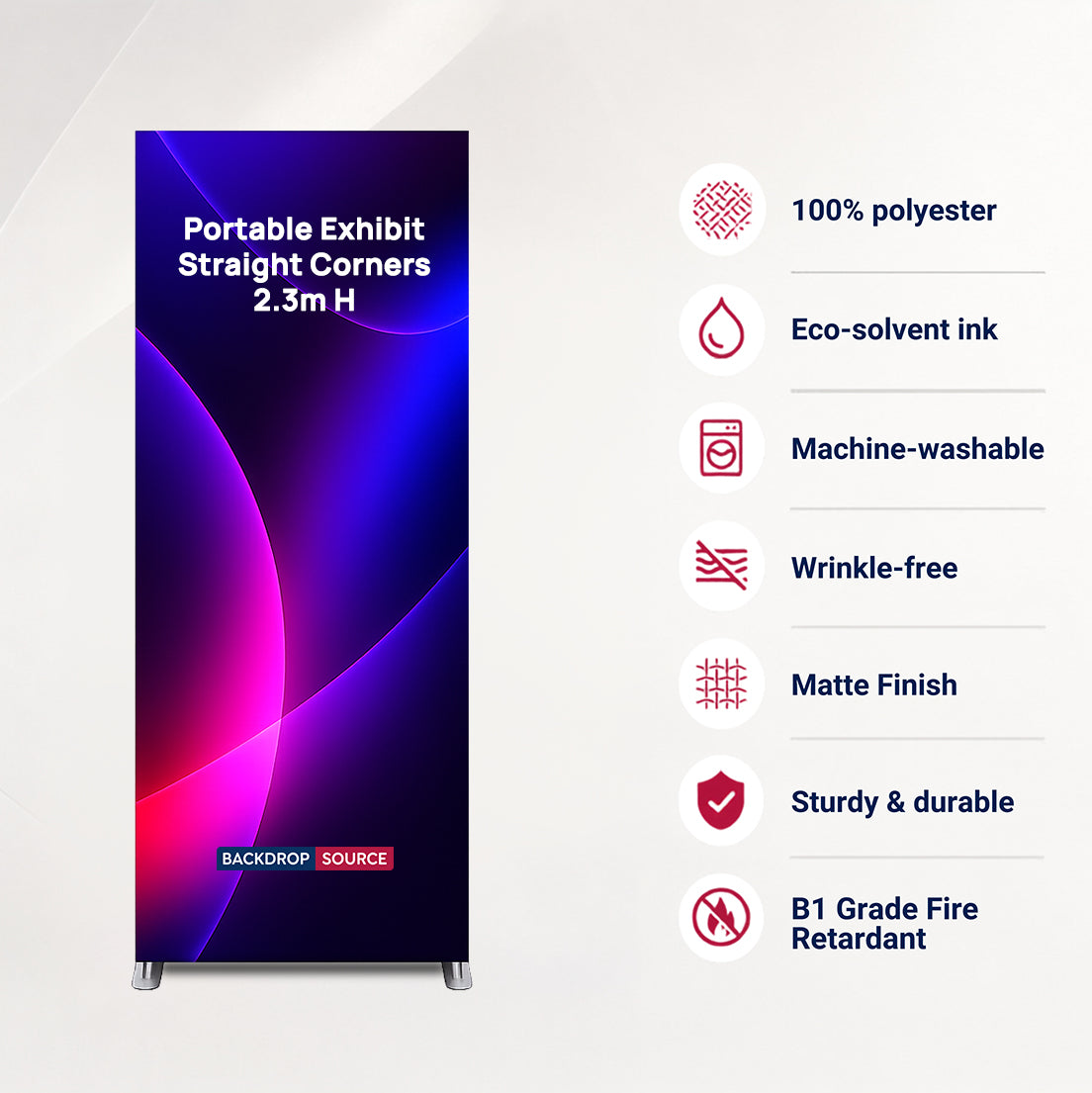 Portable Straight-Corner Exhibit Display