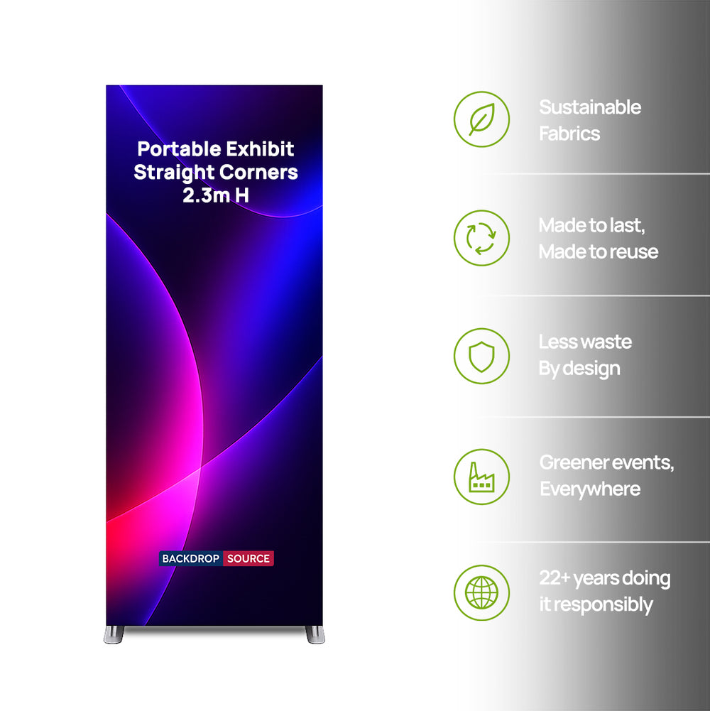 Portable Straight-Corner Exhibit Display