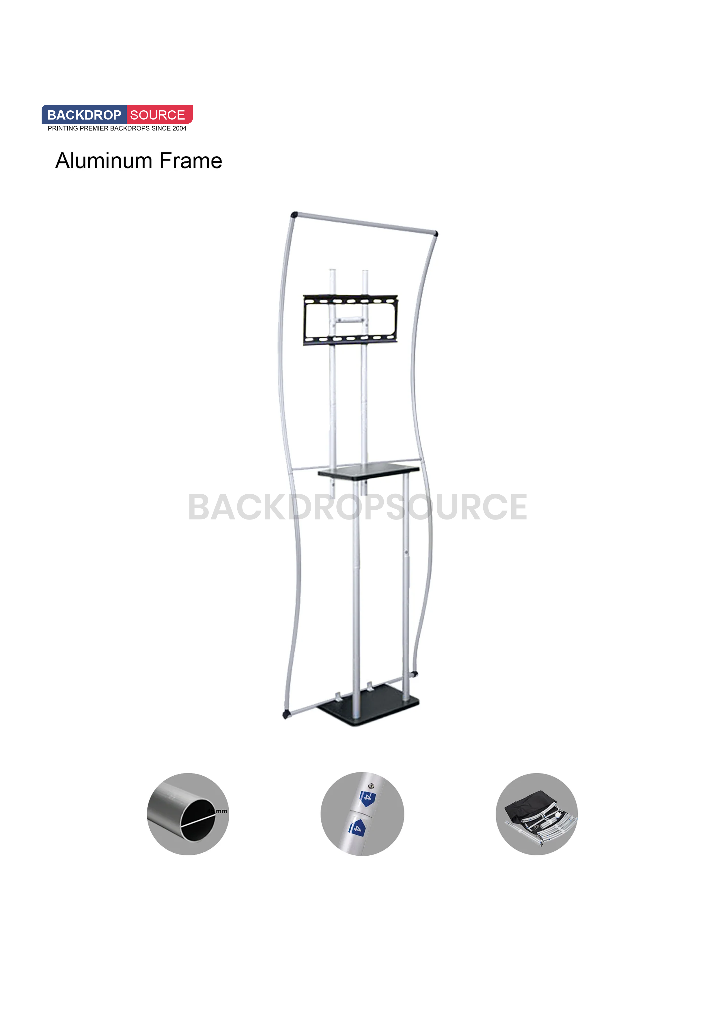 Shape Display Stand S Shape Portable Exhibition Display Stand for All Events ...