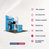 3x3m Twin Inclined Wall Booth Kit