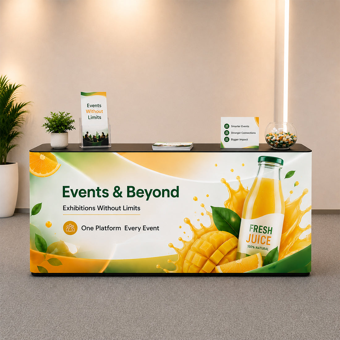 Premium Fabric Counter Display - 3m W