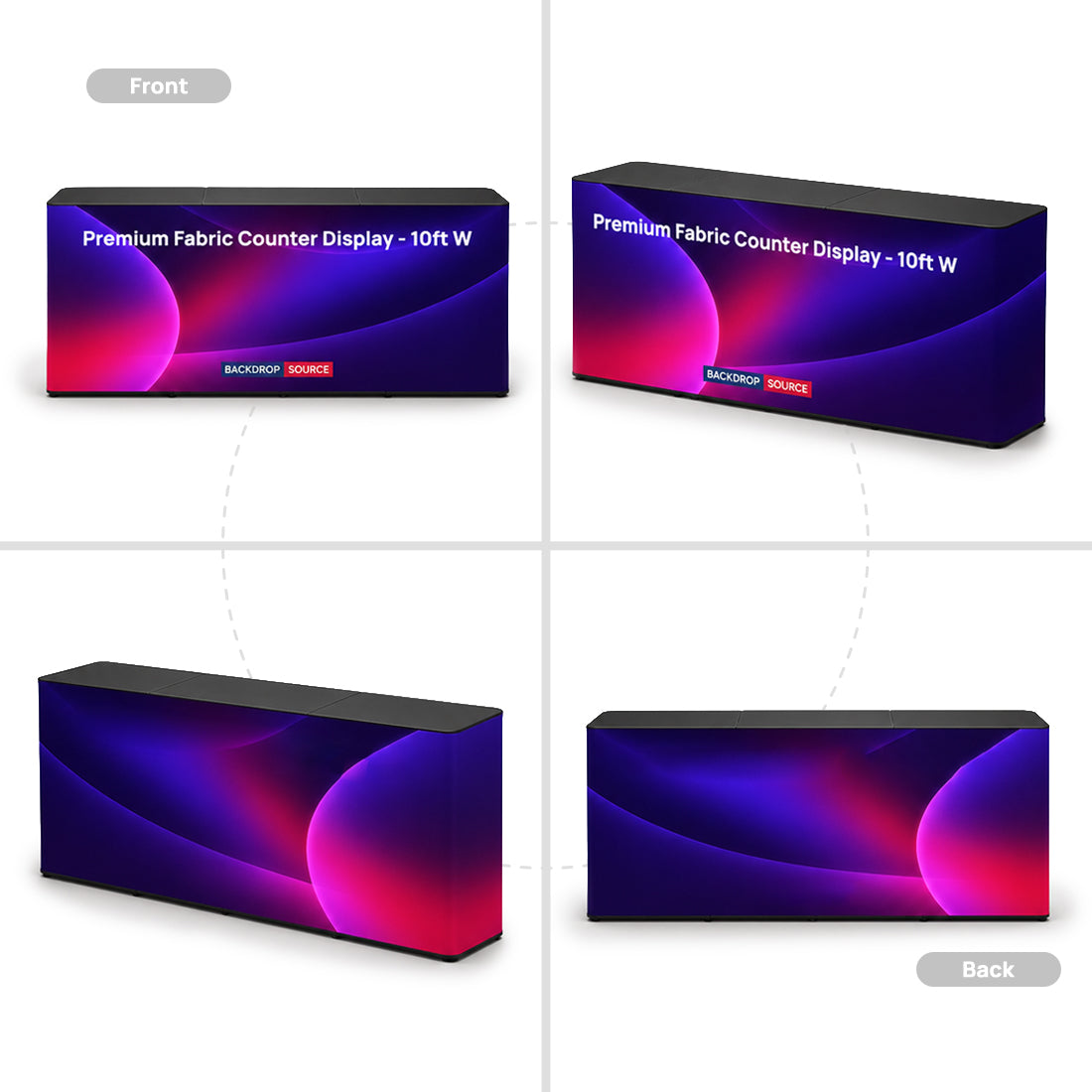 Premium Fabric Counter Display - 3m W