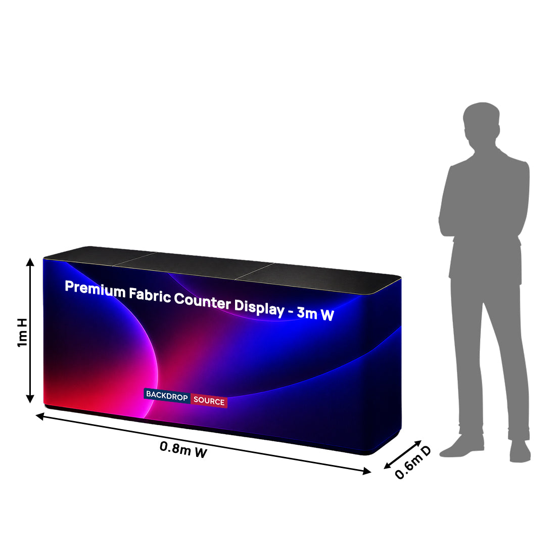 Premium Fabric Counter Display - 3m W