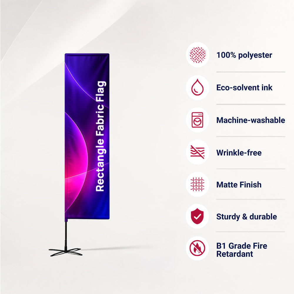 Duplex Printing Rectangle Advertising Flag