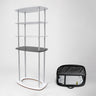 Rectangular Fabric Display Counter with Acrylic Triple
