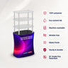 Rectangular Fabric Display Counter with Acrylic Triple