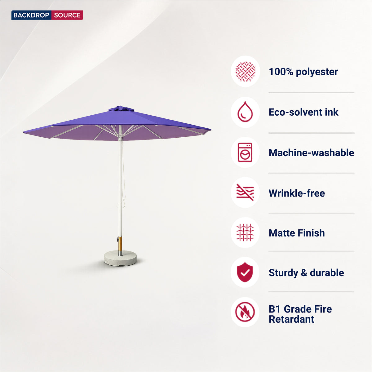 Round Market Umbrellas – 3m x 3m