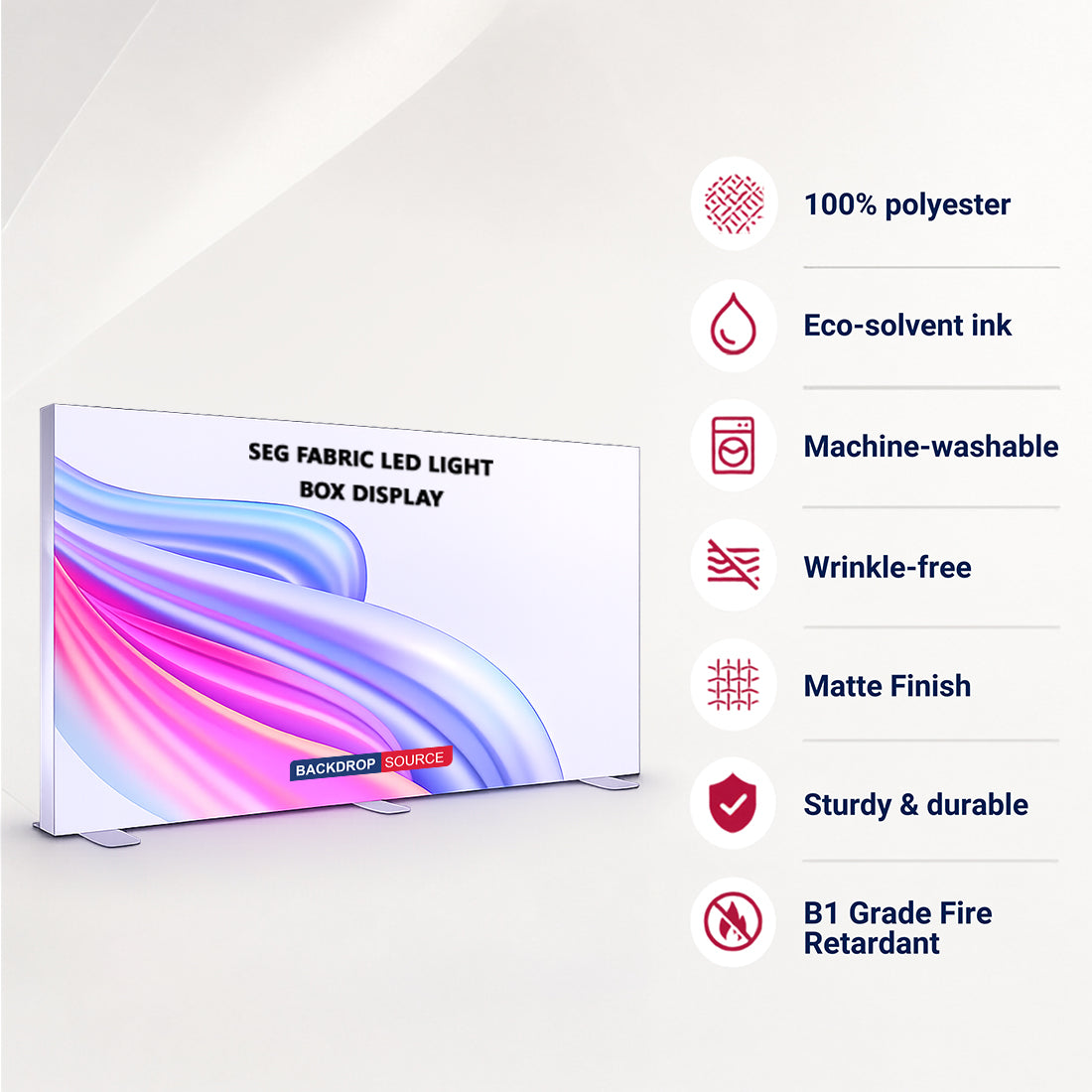 SEG Fabric LED Backlit Light Box- 4m W x 2.5m H