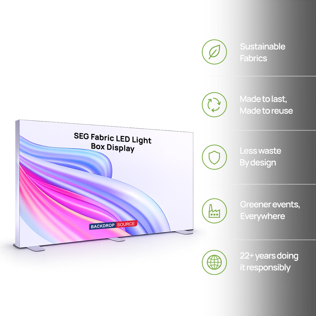 SEG Fabric LED Backlit Light Box- 4m W x 2.5m H