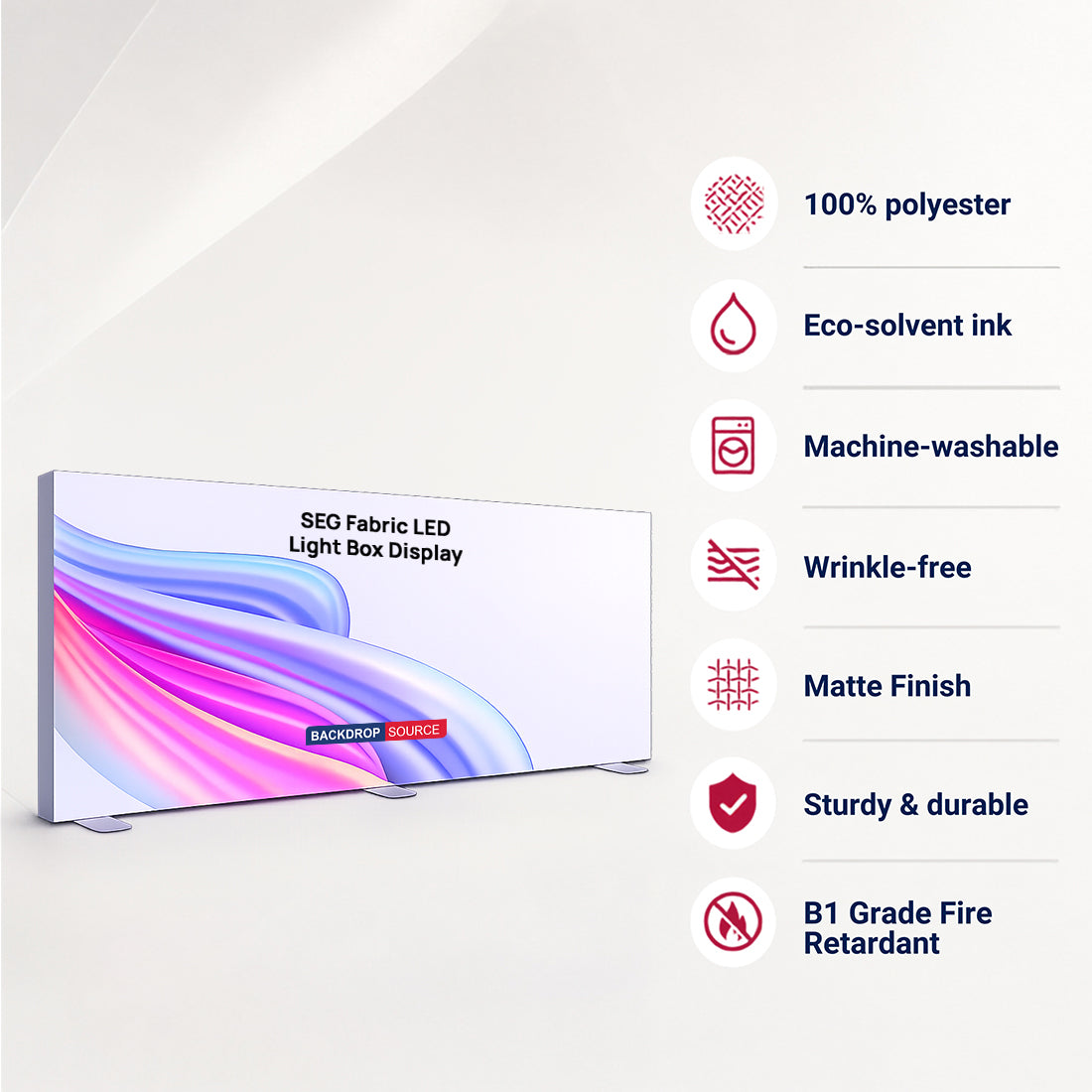 SEG Fabric LED Backlit Light Box - 5m W x 2.5m H