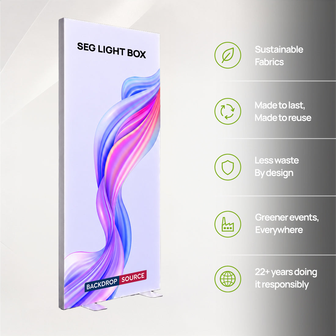 SEG Fabric LED Light Box - 0.85m W x 2m H