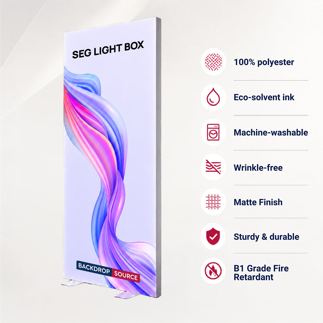 SEG Fabric LED Light Box - 0.85m W x 2m H