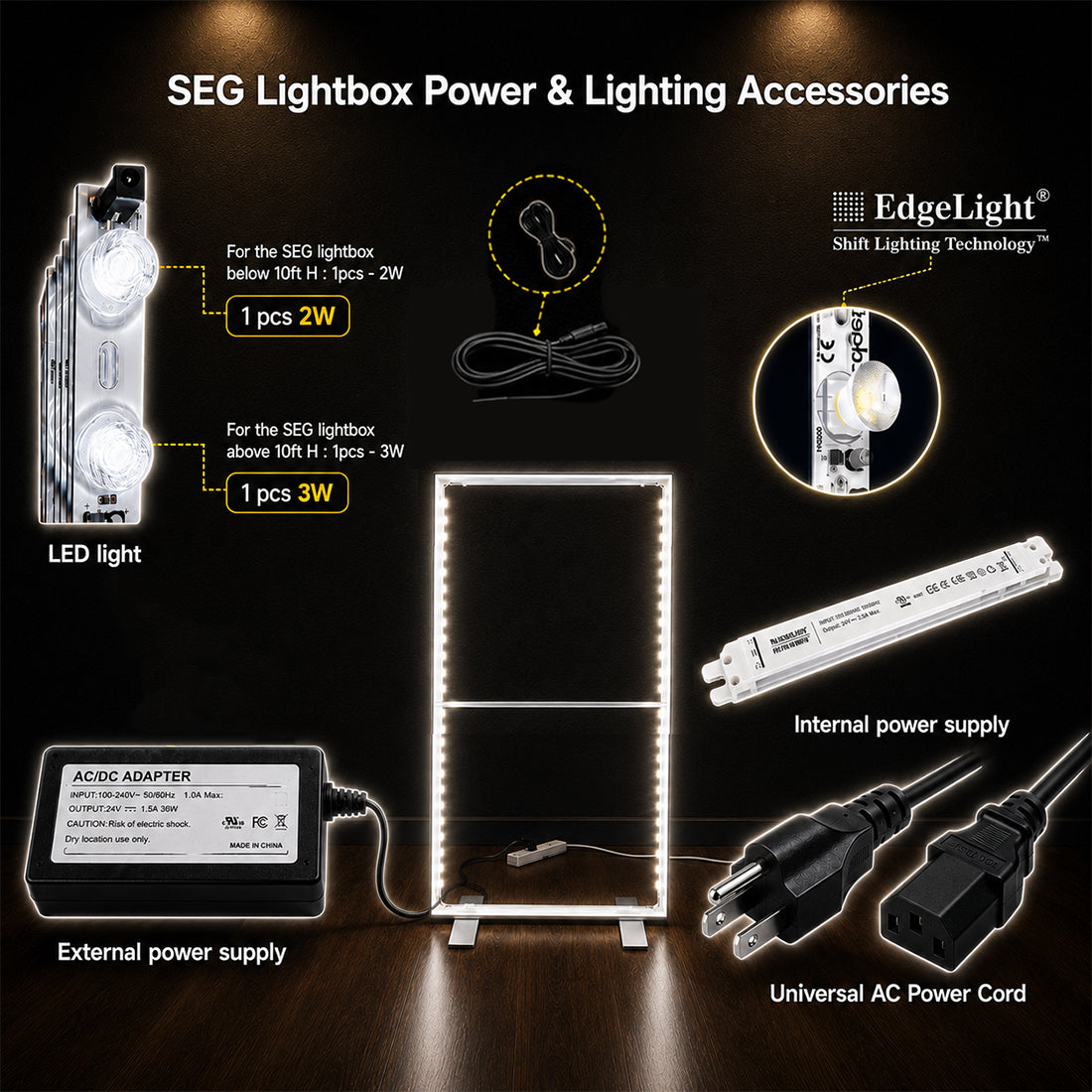 SEG Fabric LED Light Box - 1.2m W x 2m H