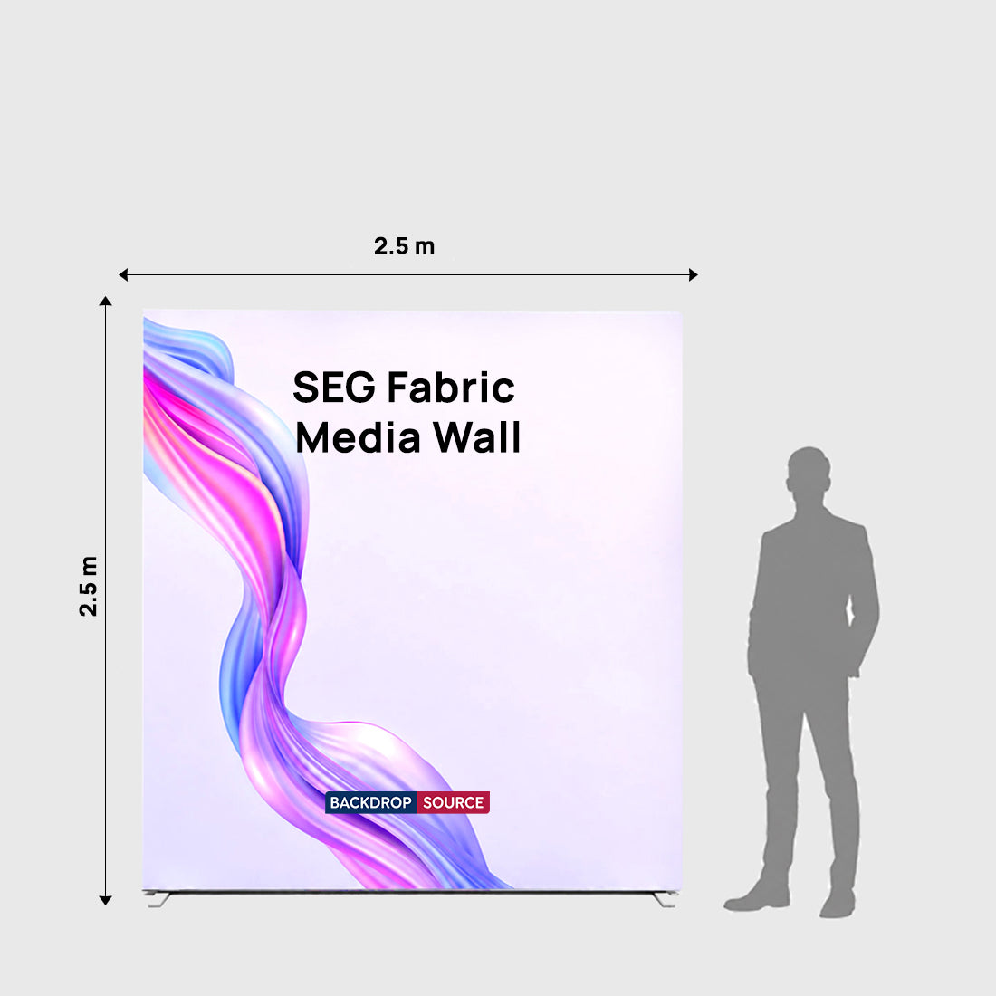 SEG Fabric Media Wall - 2.4m x 2.5m