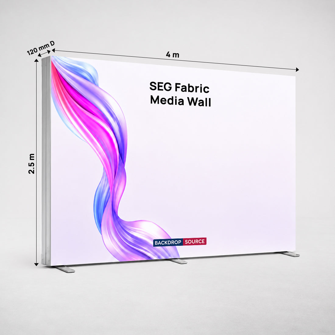 SEG Fabric Media Wall 4m x 2.5m