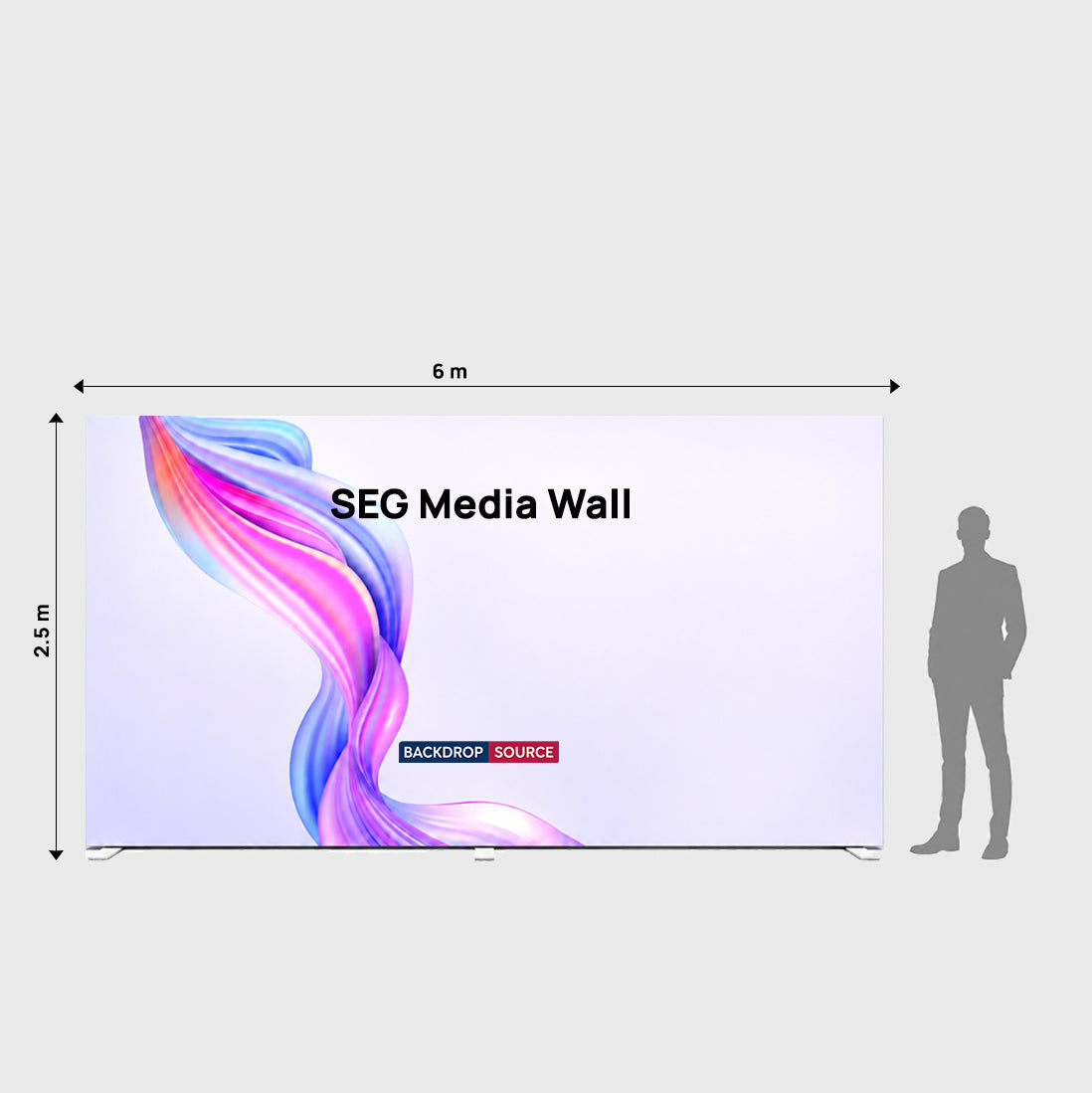 SEG Fabric Media Wall - 6m