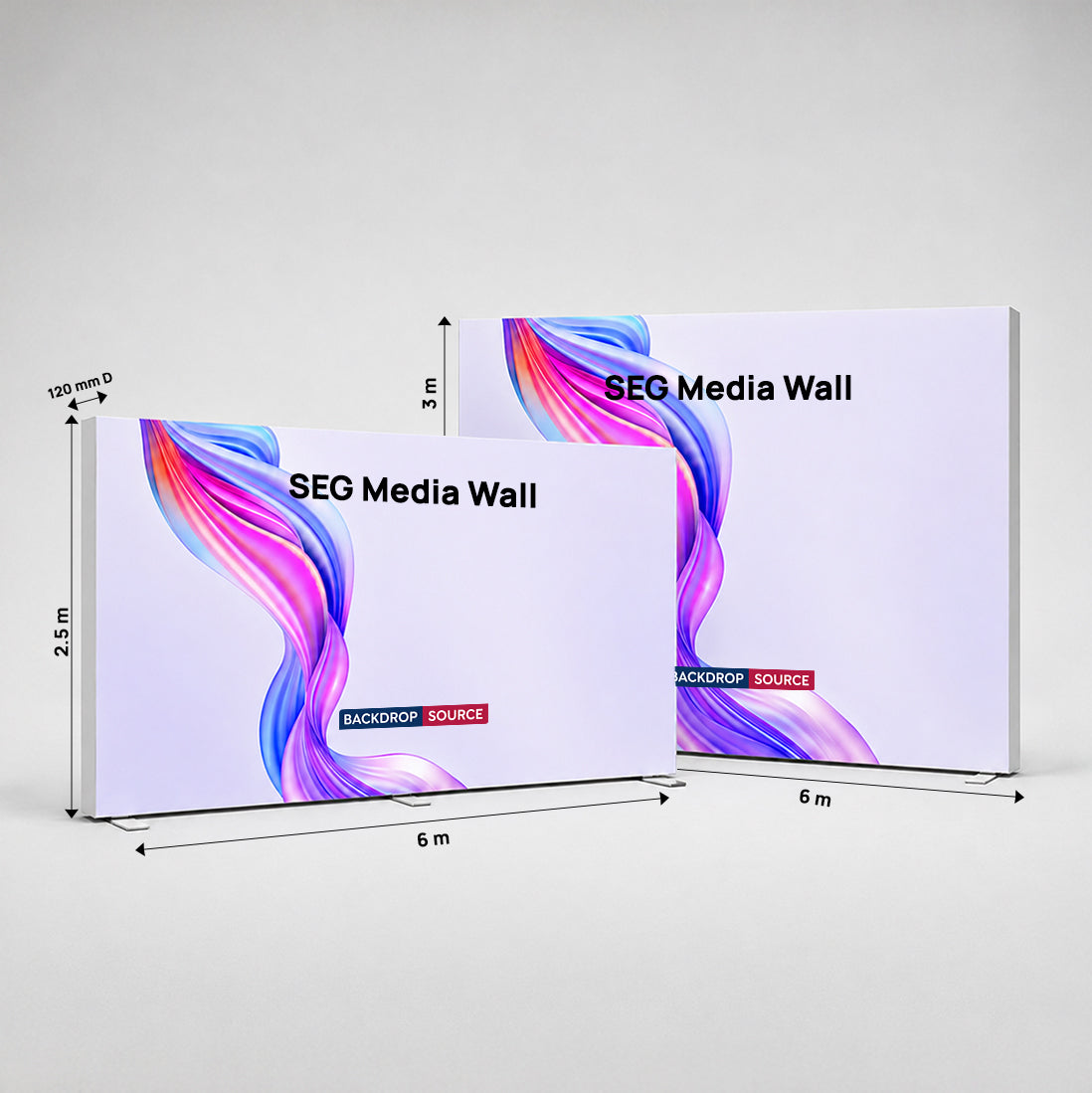 SEG Fabric Media Wall - 6m