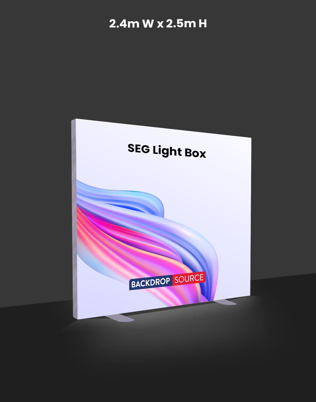 صندوق إضاءة LED من القماش SEG - عرض 2.4 متر × ارتفاع 2.5 متر
