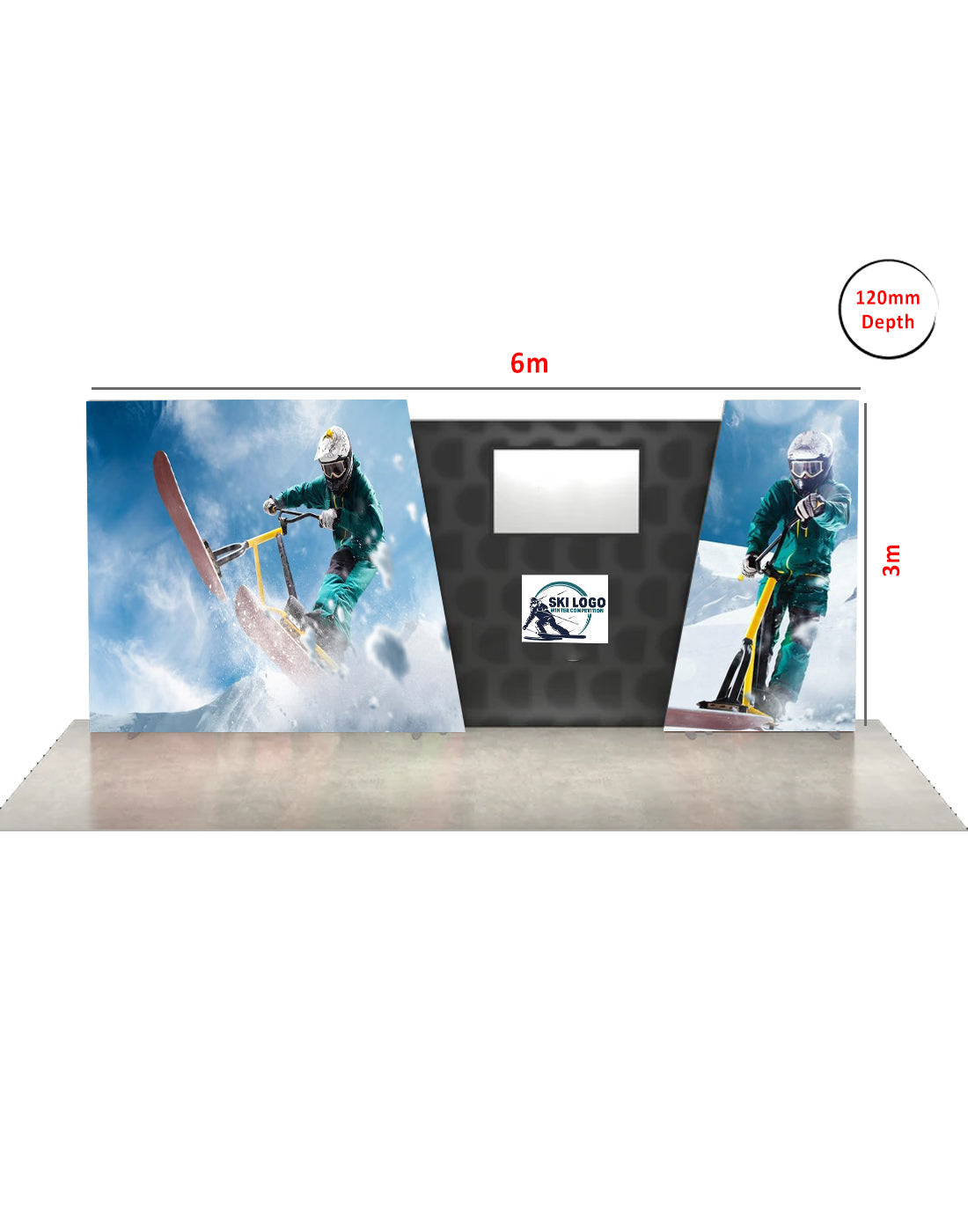 أضئ معرضك بلوحات SEG مقاس 6م × 3م