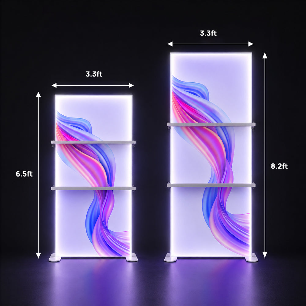 صندوق إضاءة LED مع أرفف