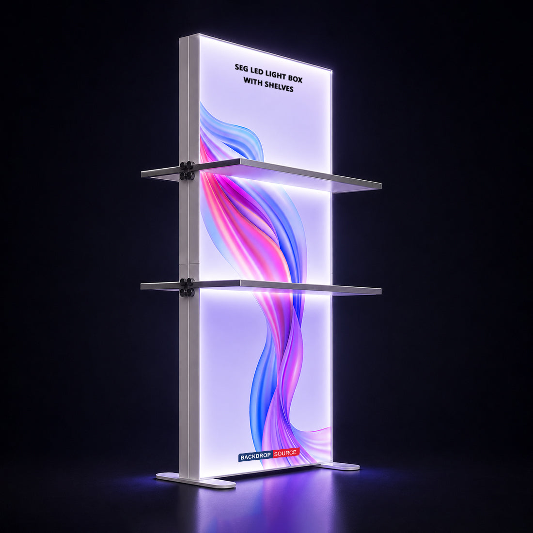 صندوق إضاءة LED مع أرفف