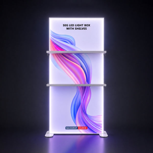 صندوق إضاءة LED مع أرفف