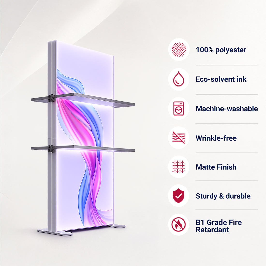 صندوق إضاءة LED مع أرفف