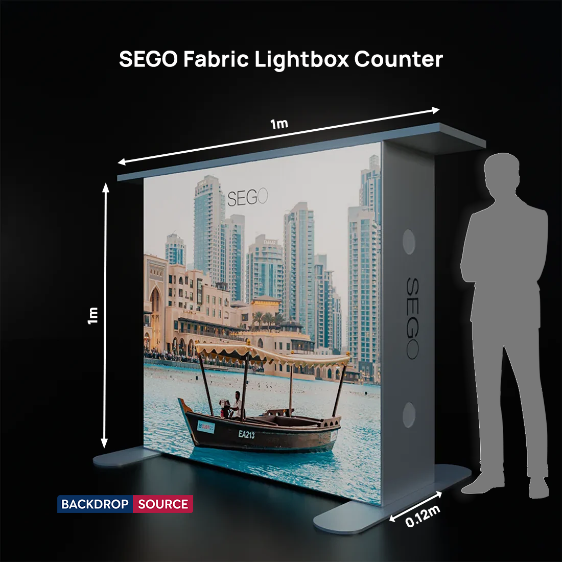 SEGO Lightbox Counters - 1m W x 1m H