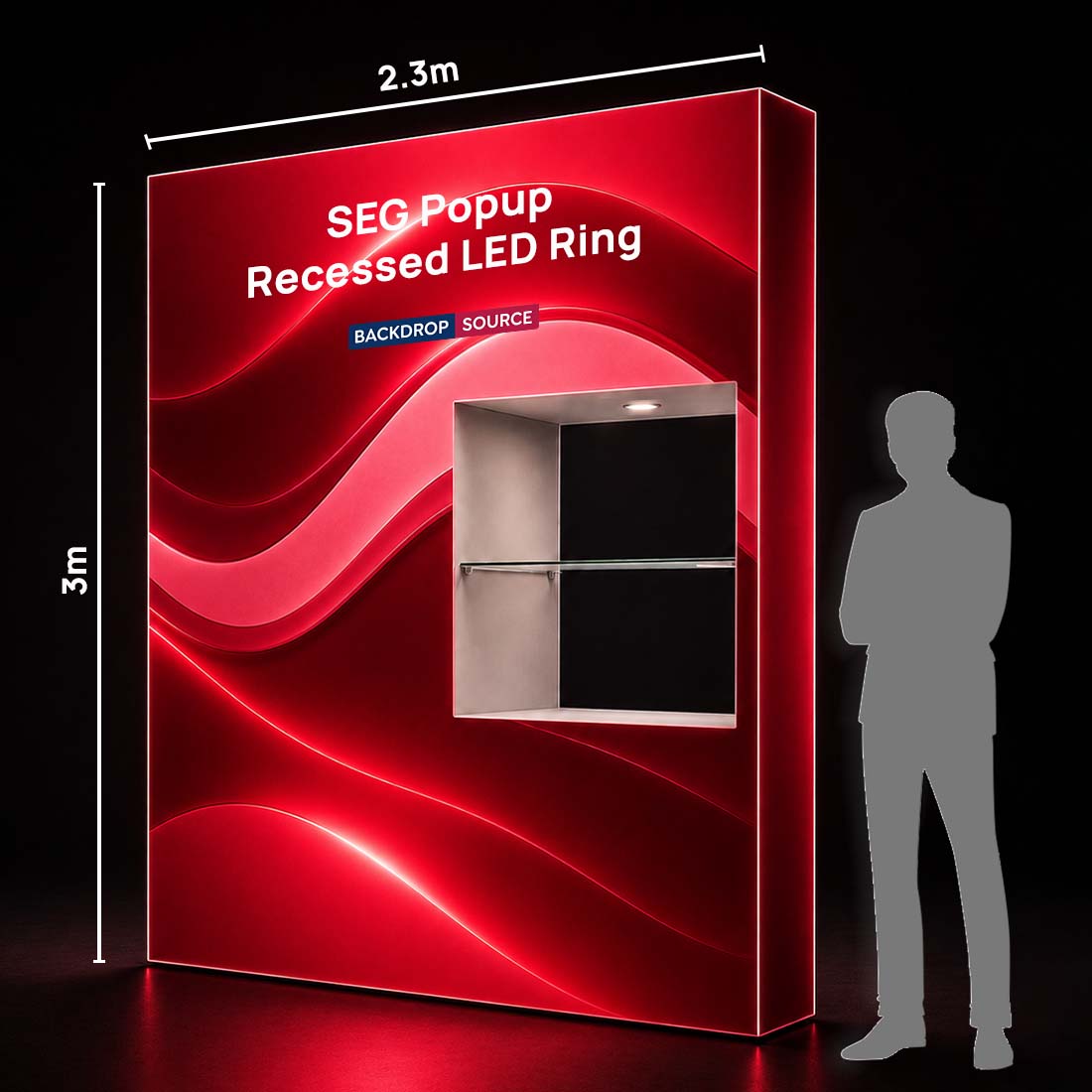 SEG Popup - Internal Showcase with Recessed Led Ring