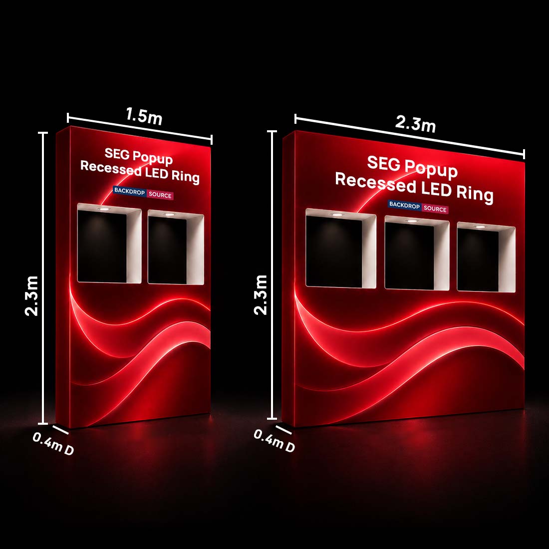 SEG Popup - Internal Showcase with Recessed Led Ring