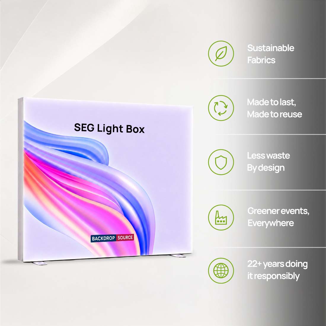 SEG Fabric LED Light Box -2.5m W x 2.5m H
