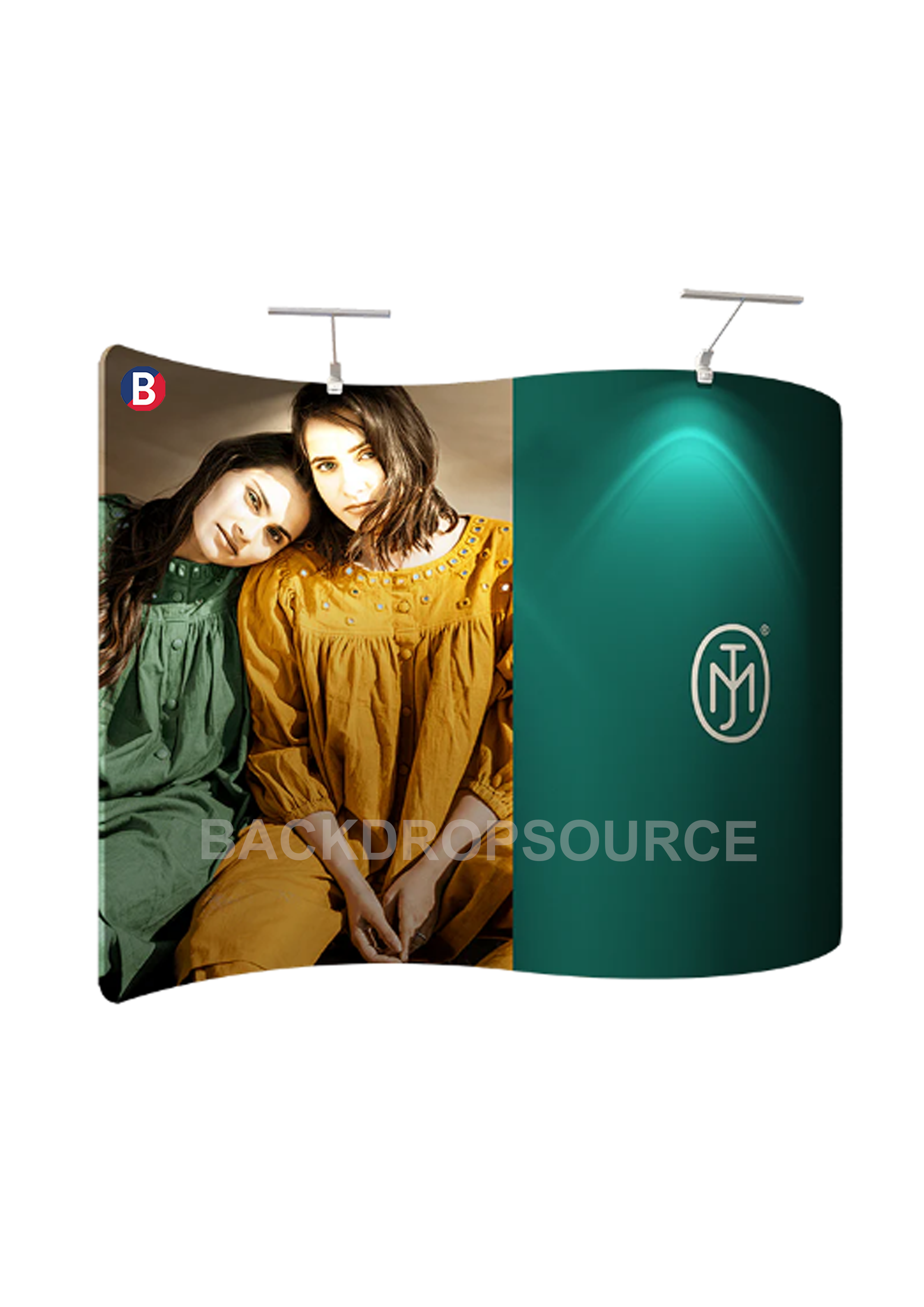 S Shape Wave Tension Fabric Media Wall.