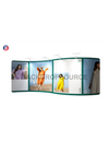 S Shape Wave Tension Fabric Media Wall.